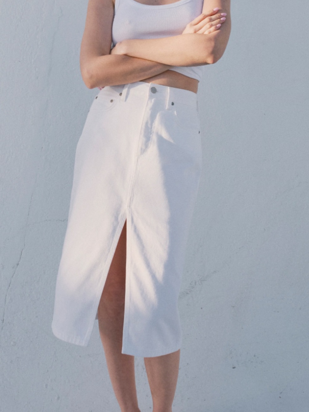 Denim Forum 90s Halle midi skirt